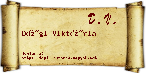 Dégi Viktória névjegykártya